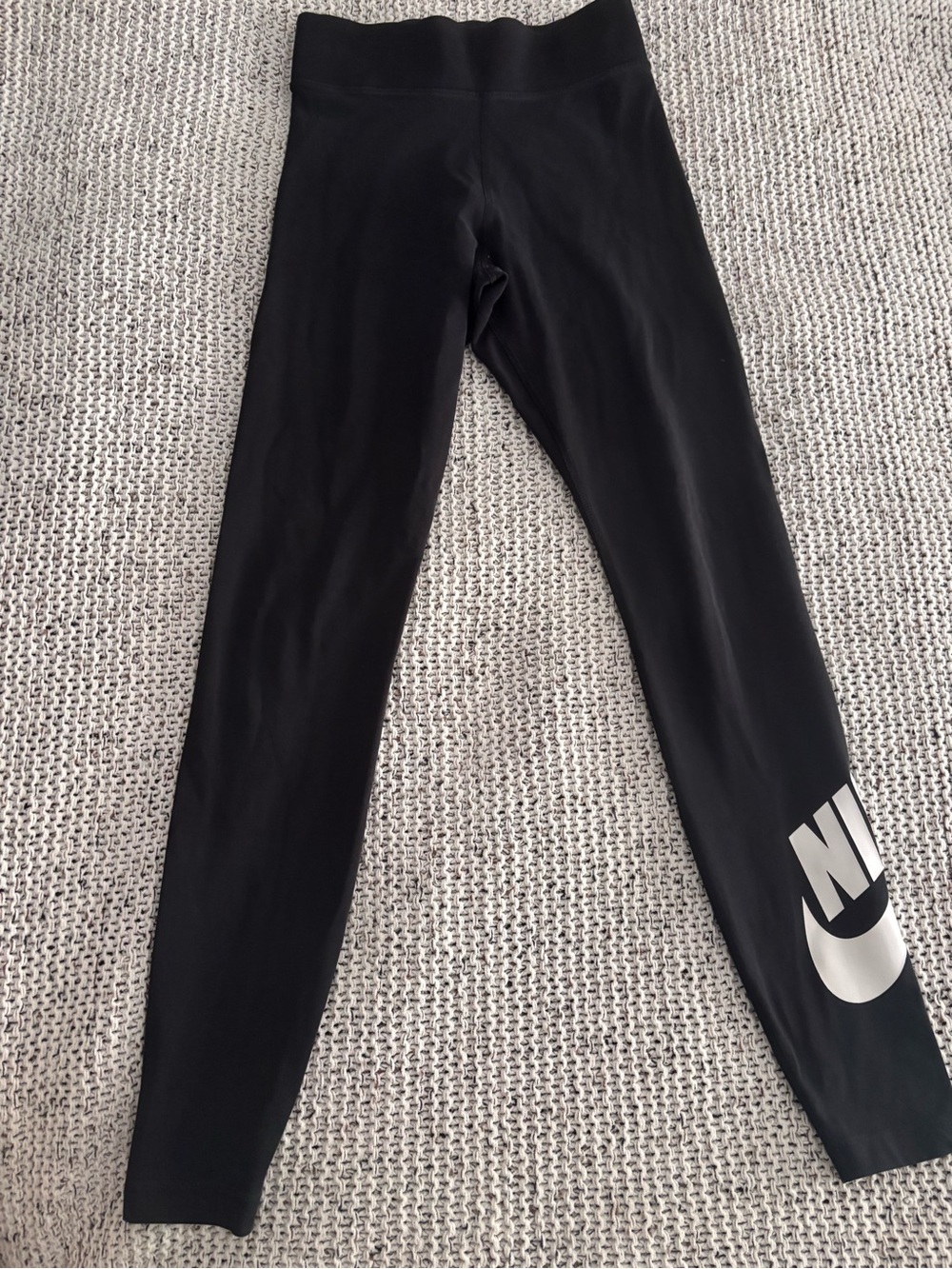Nike Black Leggings with White Logo